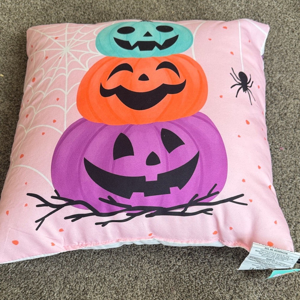 Spooky Halloween Pillow with Ghost Design - Picture 5 of 6